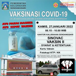 Vaksinasi Covid-19 Khusus Dosis II Sinovac