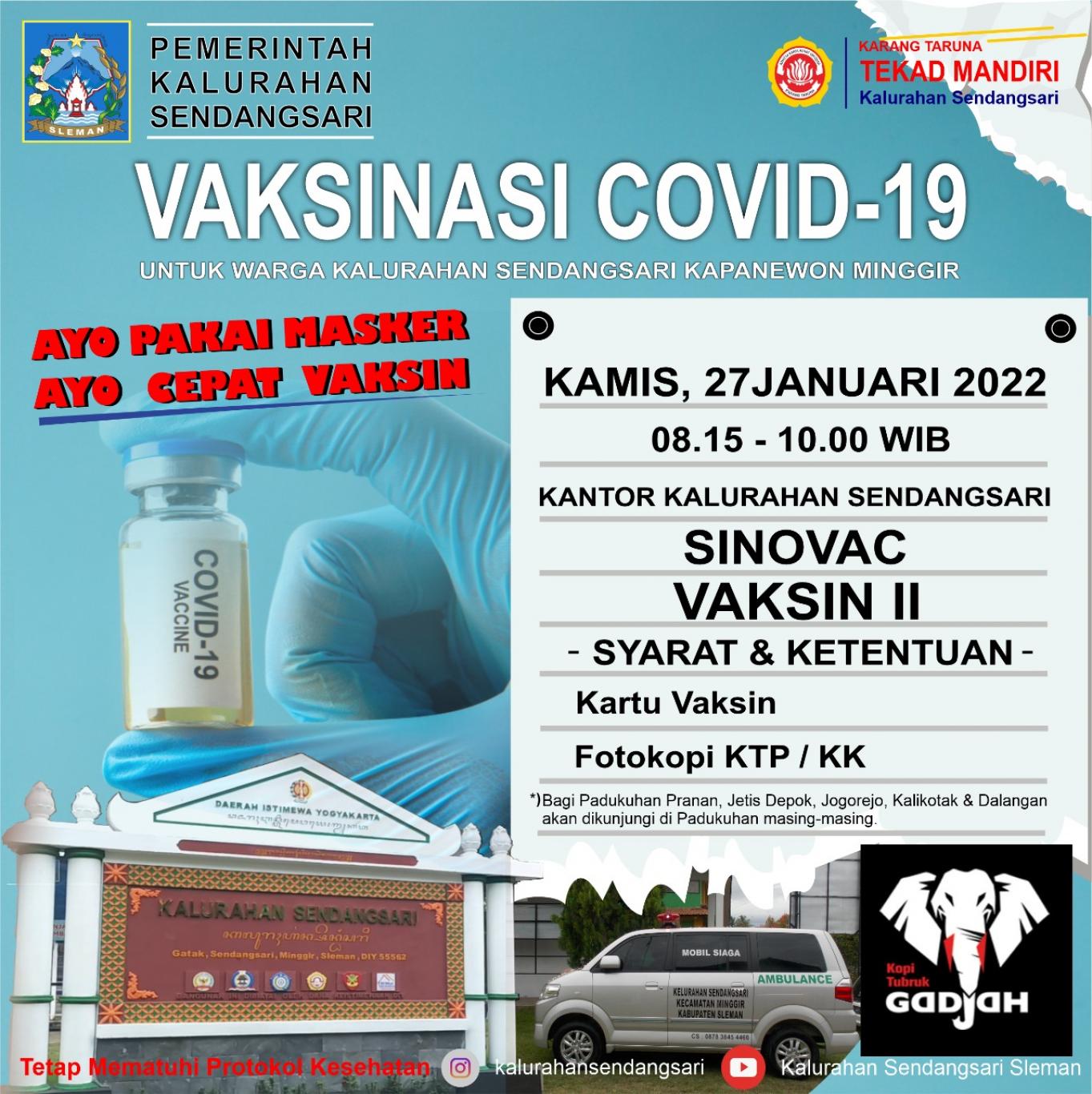 Vaksinasi Covid-19 Khusus Dosis II Sinovac