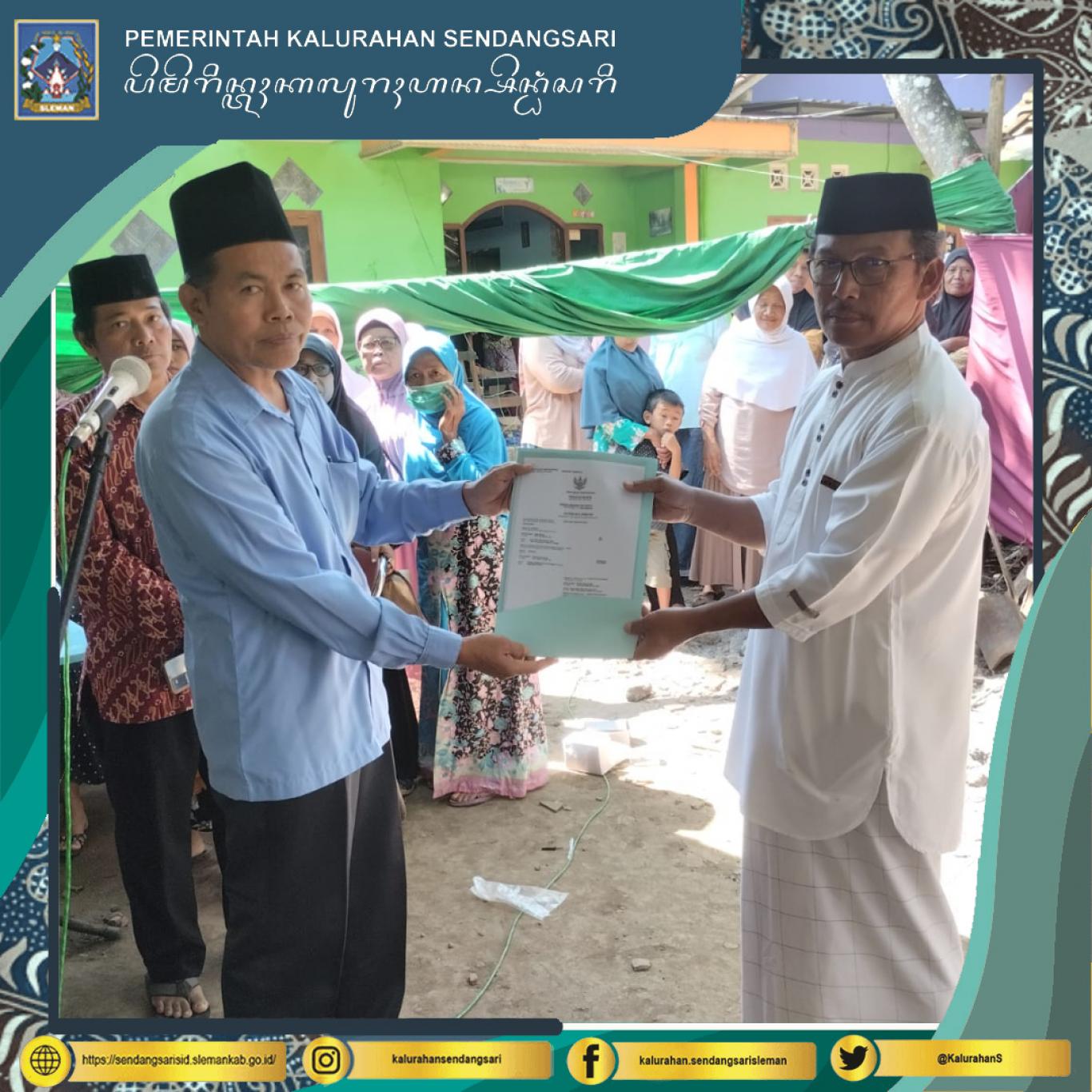 Penyerahan Kutipan Akta Kematian Almarhum H. Zubat