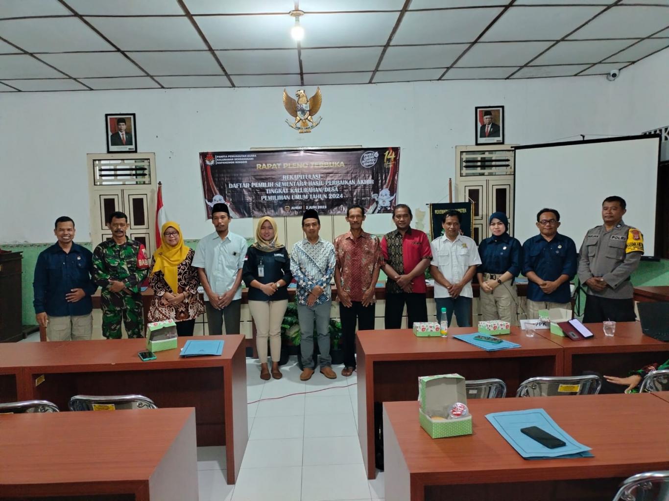 Rapat Pleno Terbuka Daftar Pemilih Sementara Hasil Perbaikan Akhir PPS Sendangsari
