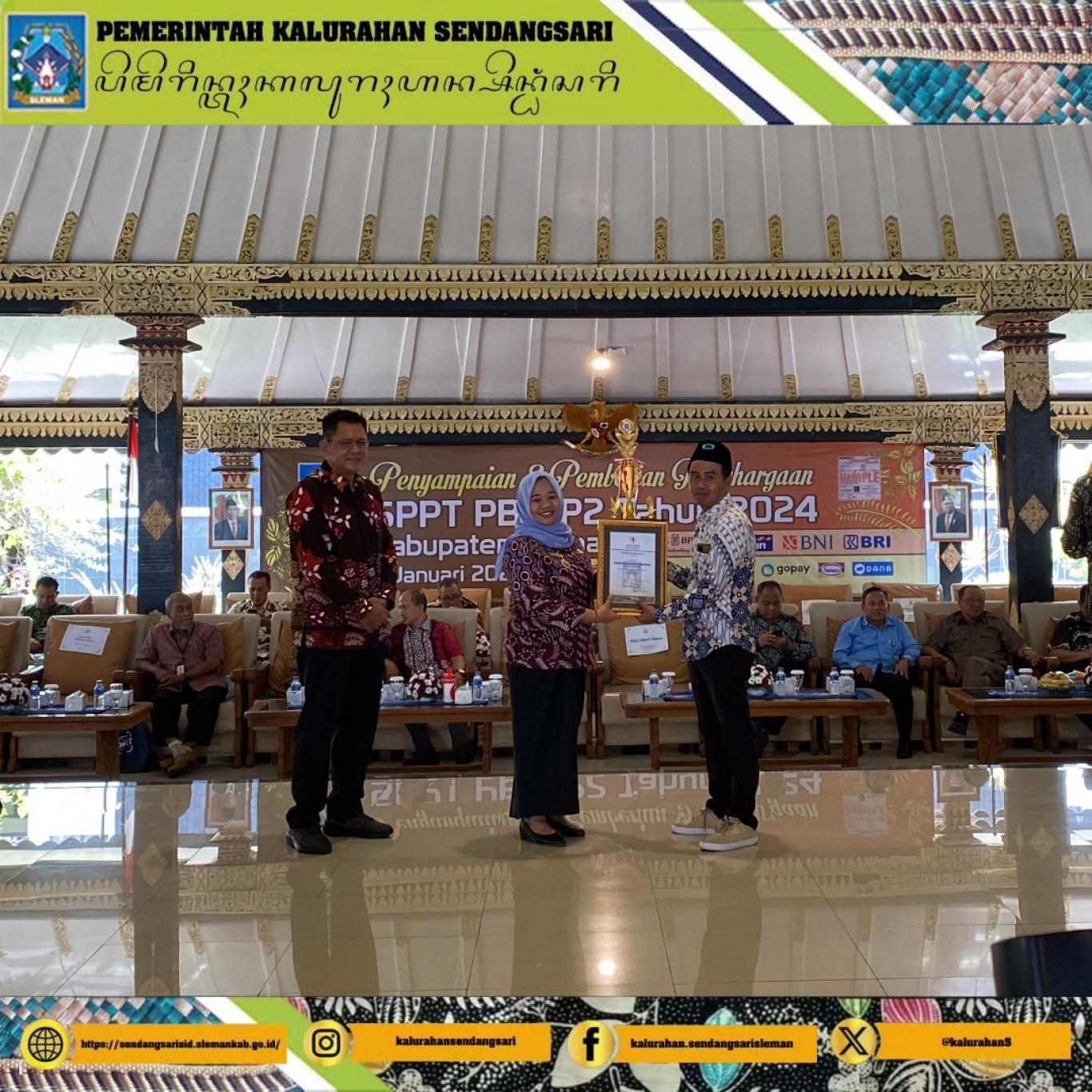 Penyampaian (SPPT PBB-P2) Tahun 2024 oleh Bupati Sleman.