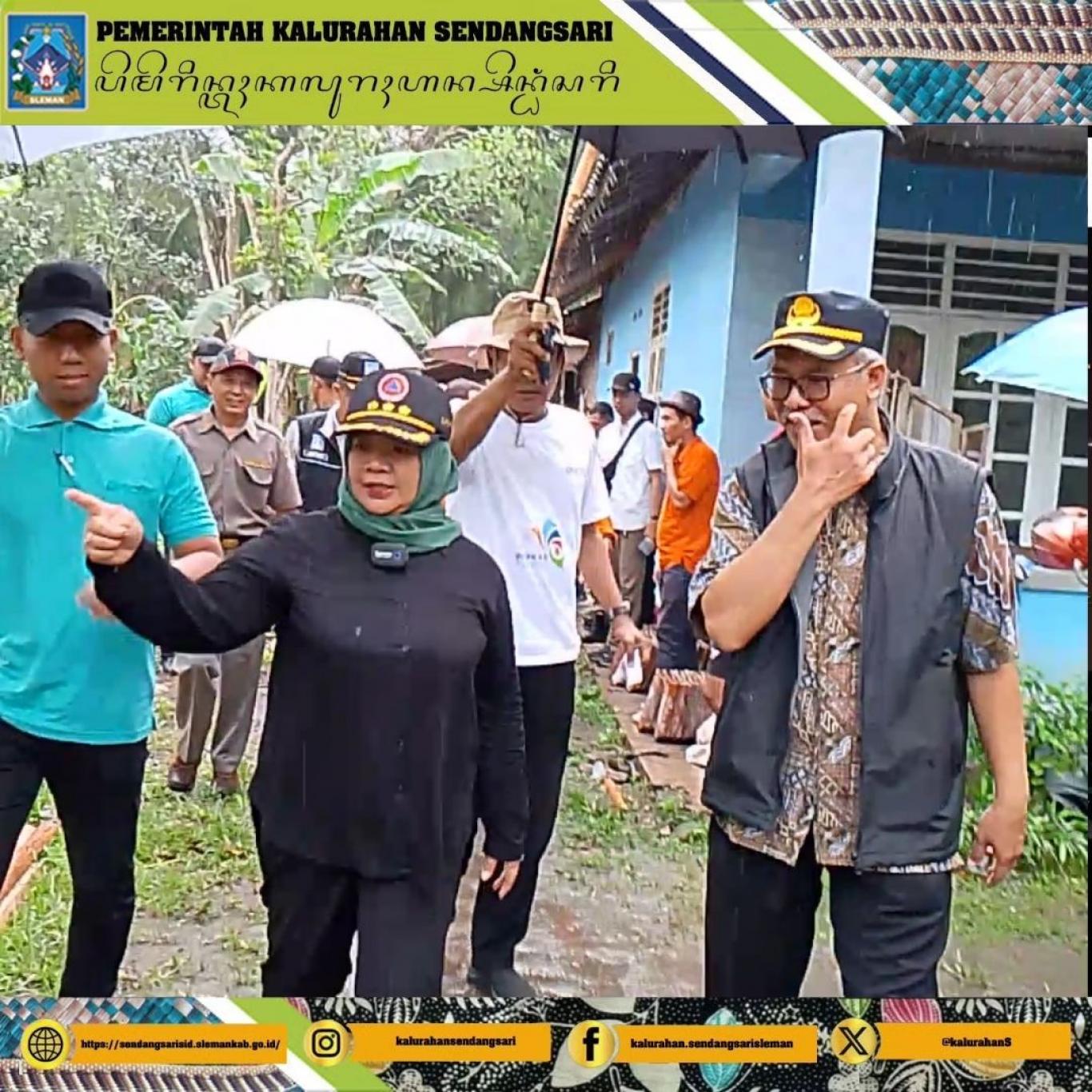 Tinjauan Bupati Sleman ke Daerah Terdampak Cuaca Ekstrem Sendangsari
