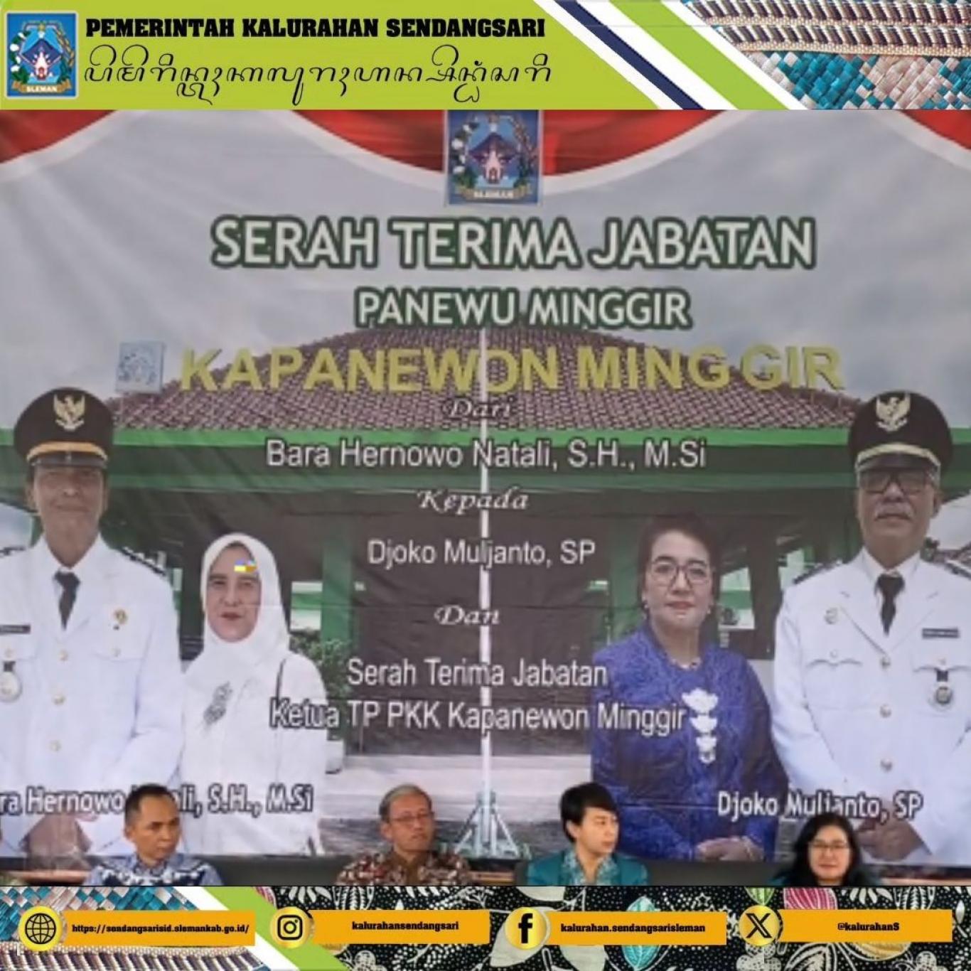 Serah Terima Jabatan Panewu Kapanewon Minggir 2024