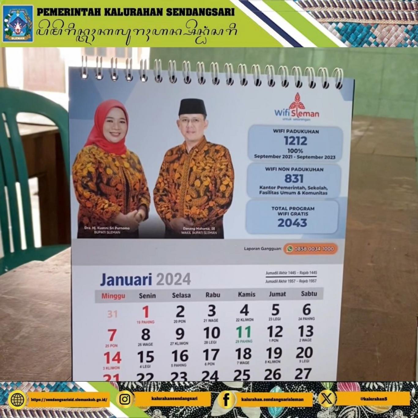 Distribusi Kalender 2024 Kalurahan Sendangsari