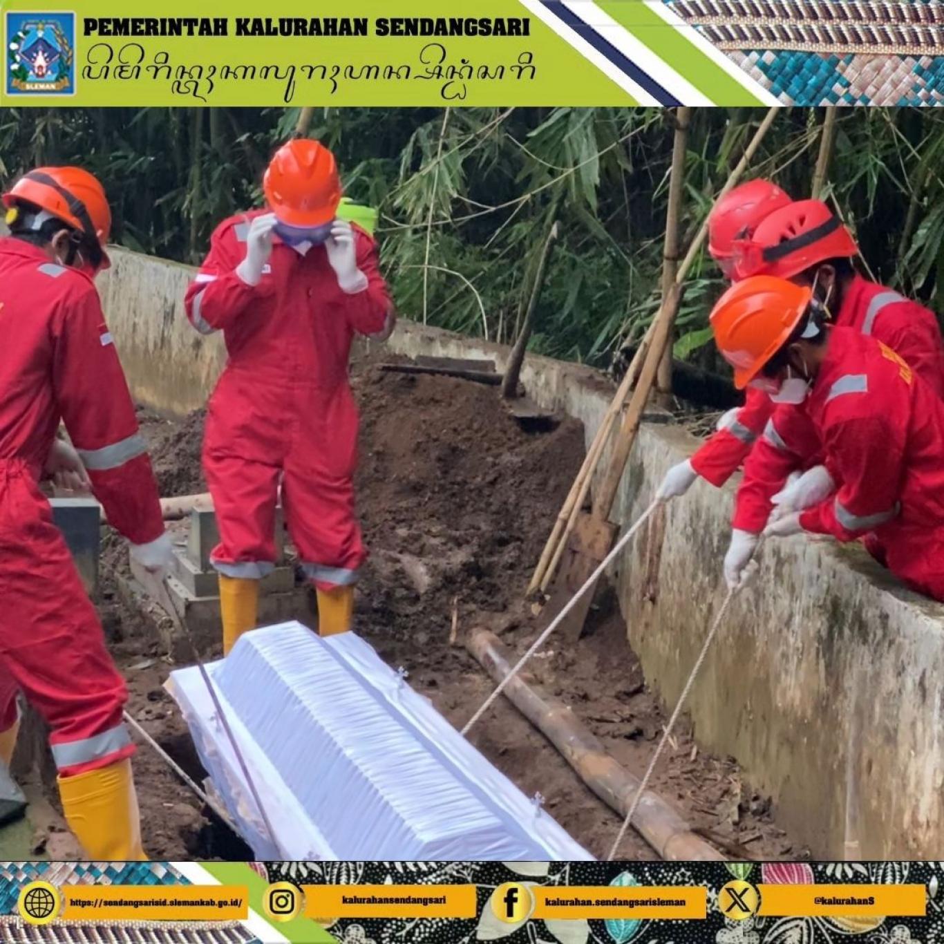 Pemakaman Warga Sendangsari menggunakan Protokol