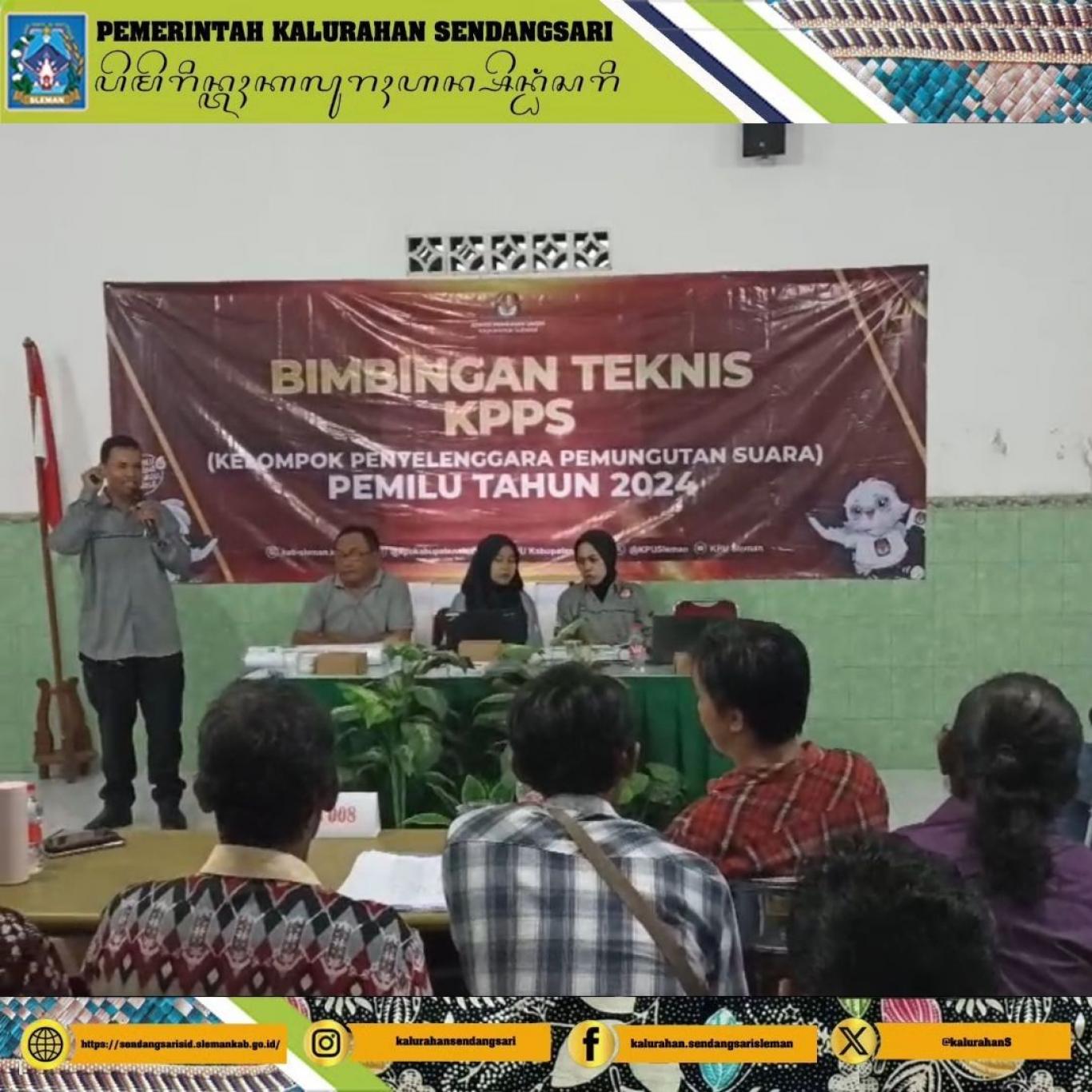 Bimbingan Teknis KPPS Kalurahan Sendangsari