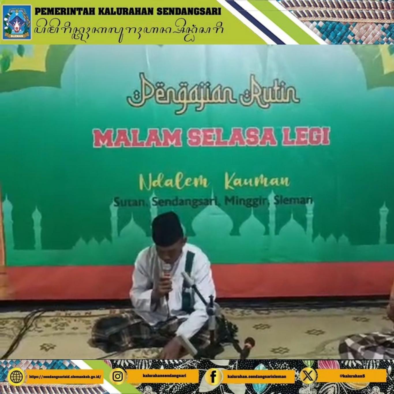 Lurah Sendangsari Menghadiri Pengajian dan Mujahadah Rutin di Sutan