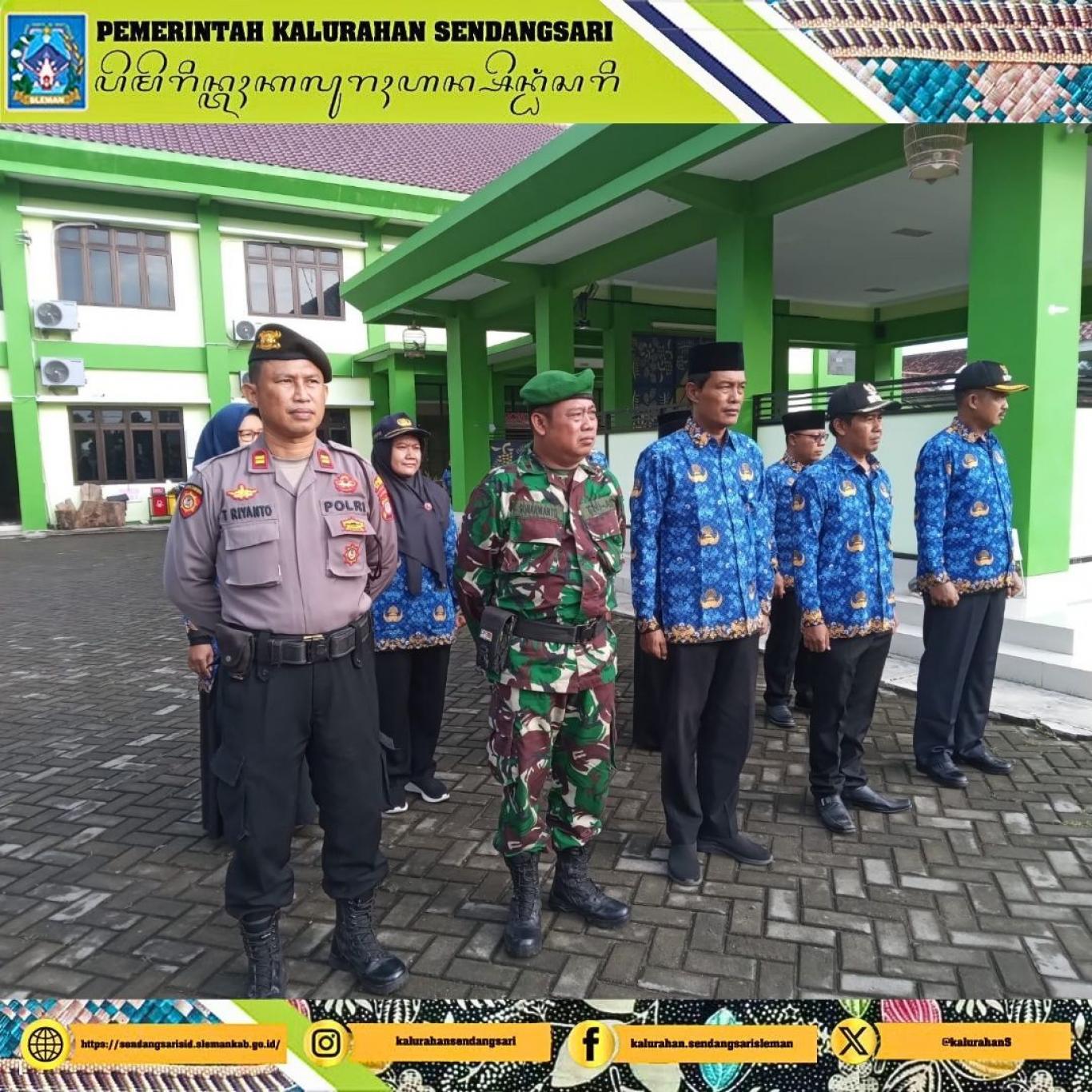 Upacara Bendera di Minggir Perayaan HUT Kedaulatan Negara, Satpol PP, dan PMK