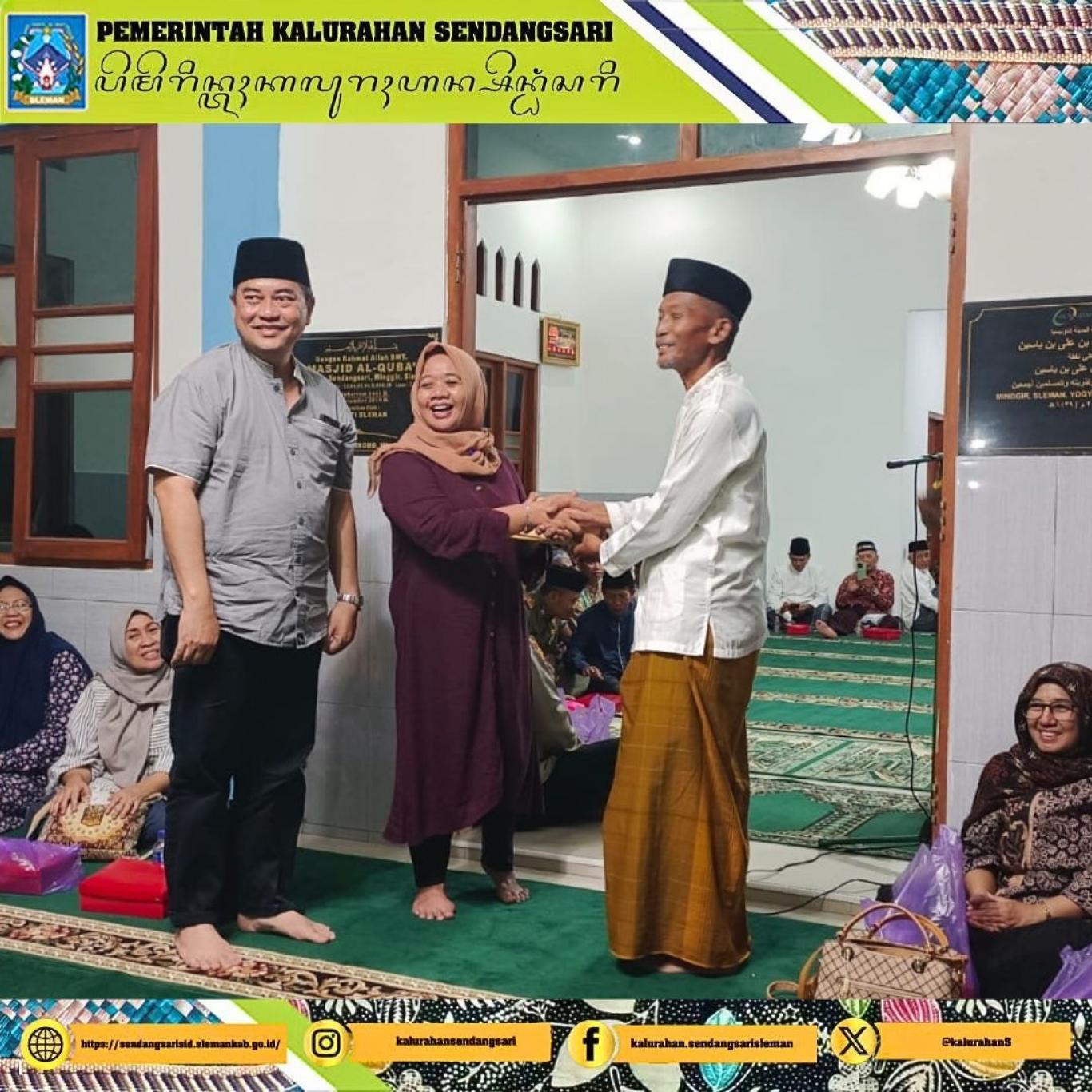Lurah Sendangsari Mendampingi Bupati Sleman Safari Tarawih di Masjid Al Quba’ Dalangan