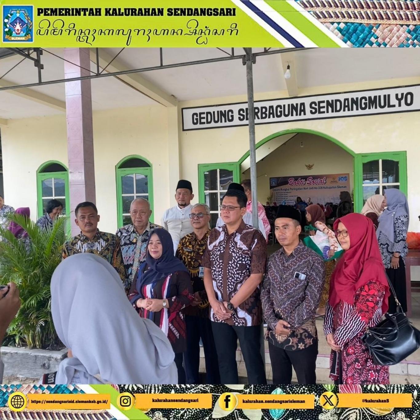 Lurah Sendangsari Menghadiri Bakti Sosial dalam Rangka Hari Jadi ke-108 Kab. Sleman