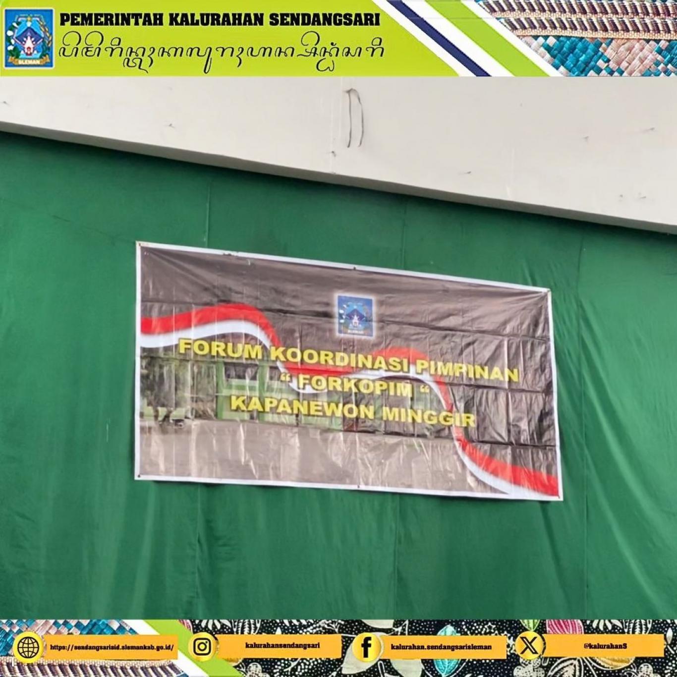 Lurah Sendangsari Forkopim Kapanewon Minggir