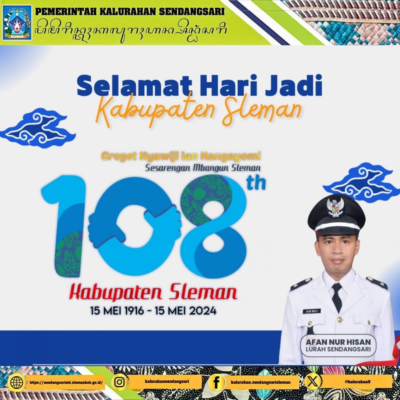 Selamat Hari Jadi ke 108 Kabupaten Sleman