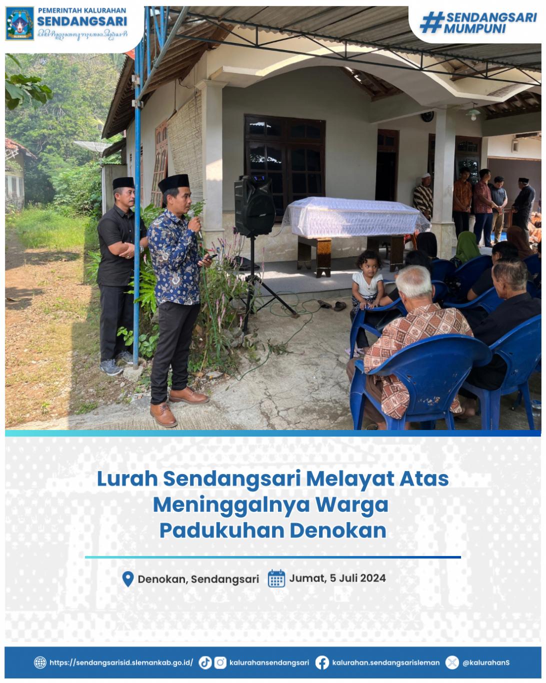 Lurah Sendangsari Melayat Atas Meninggalnya Warga Padukuhan Denokan