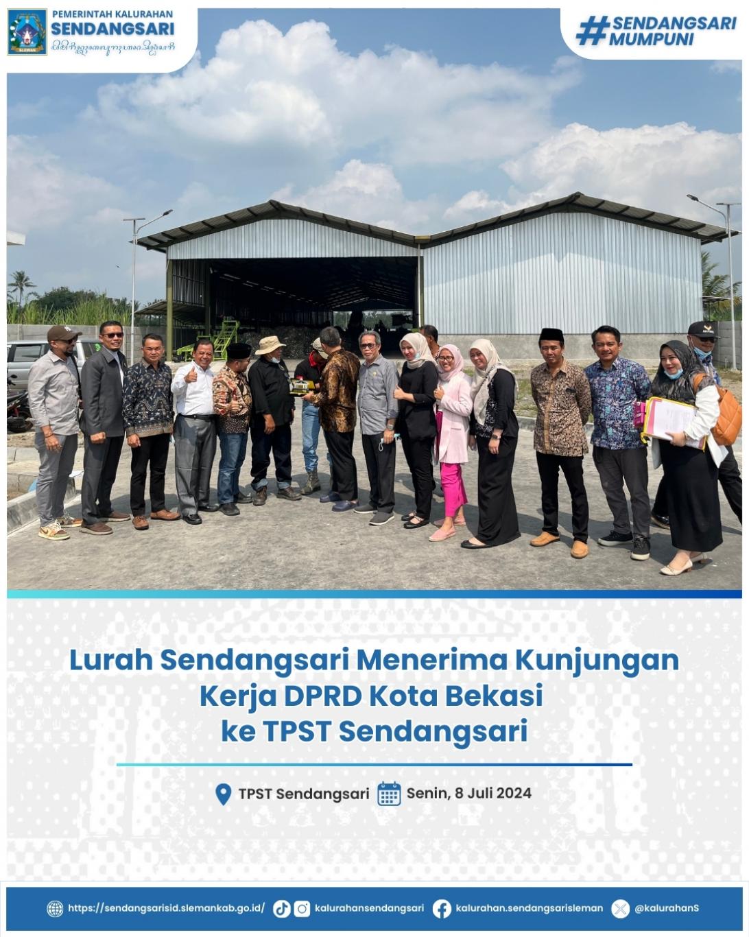 Lurah Sendangsari Menerima Kunjungan Kerja DPRD Kota Bekasi ke TPST Sendangsari