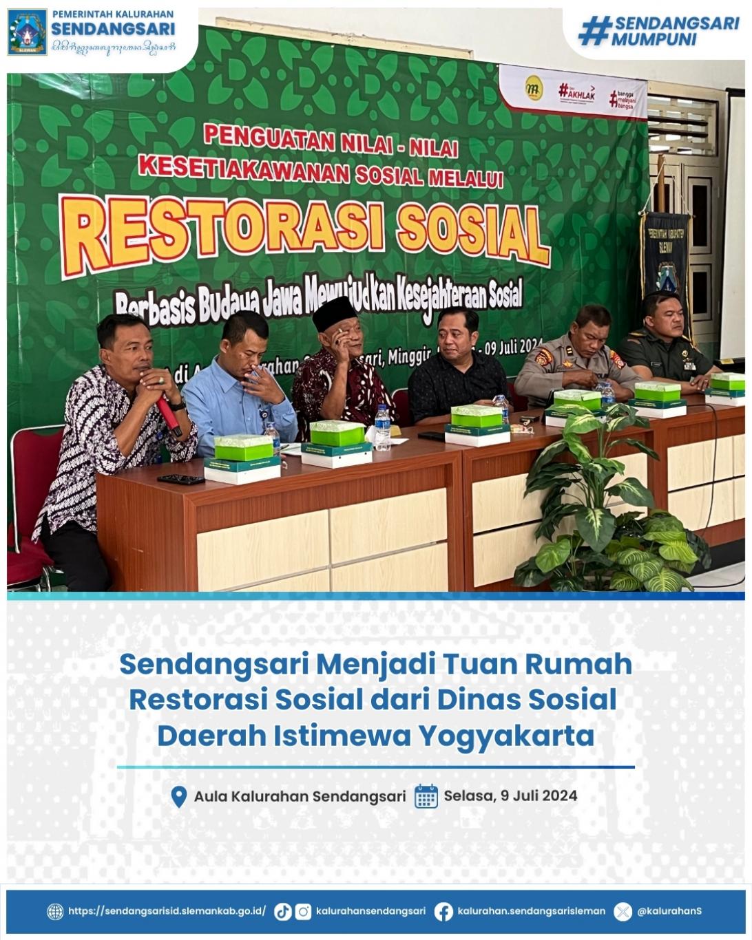Sendangsari Menjadi Tuan Rumah Restorasi Sosial Dinas Sosial DIY
