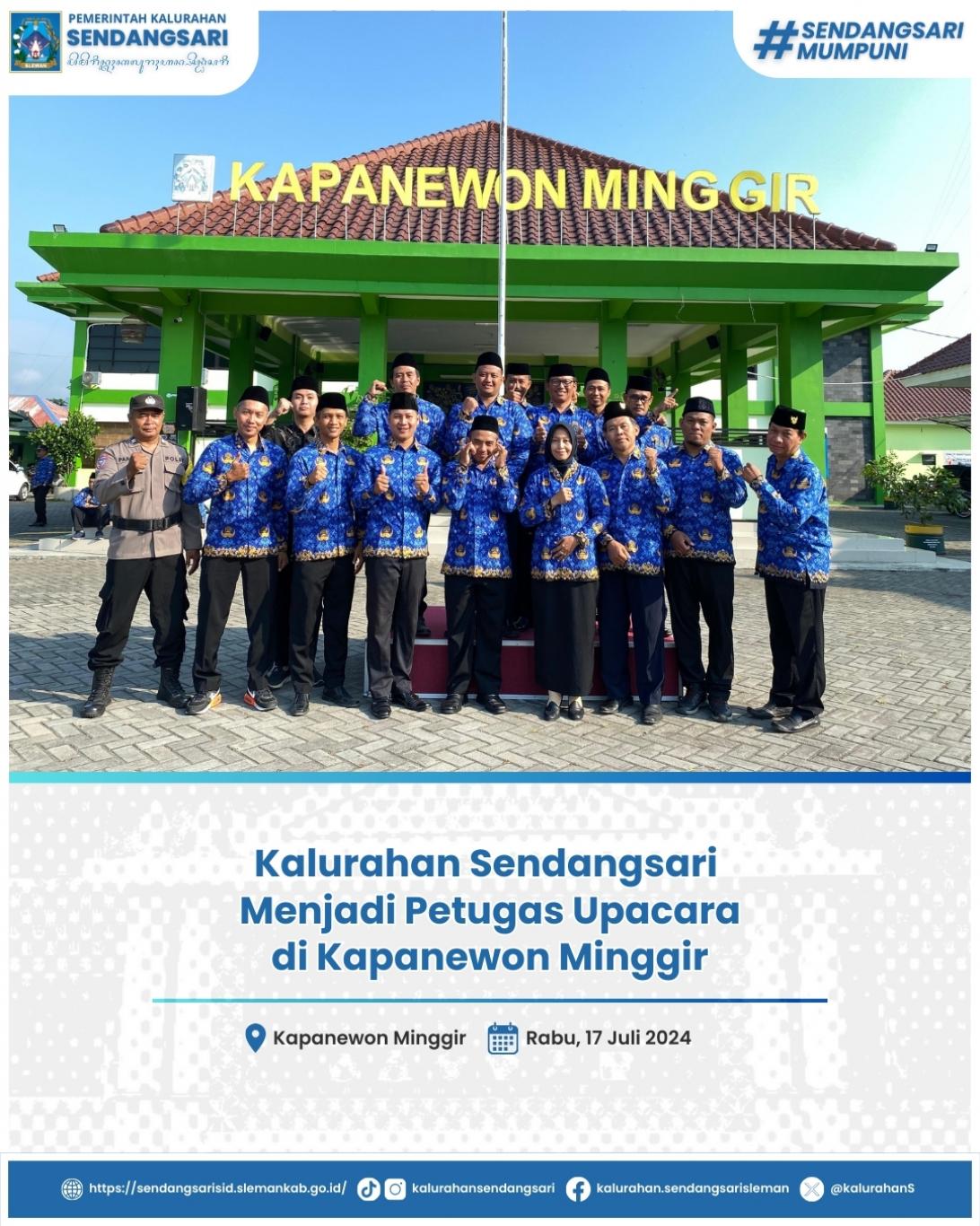 Kalurahan Sendangsari Menjadi Petugas Upacara di Kapanewon Minggir