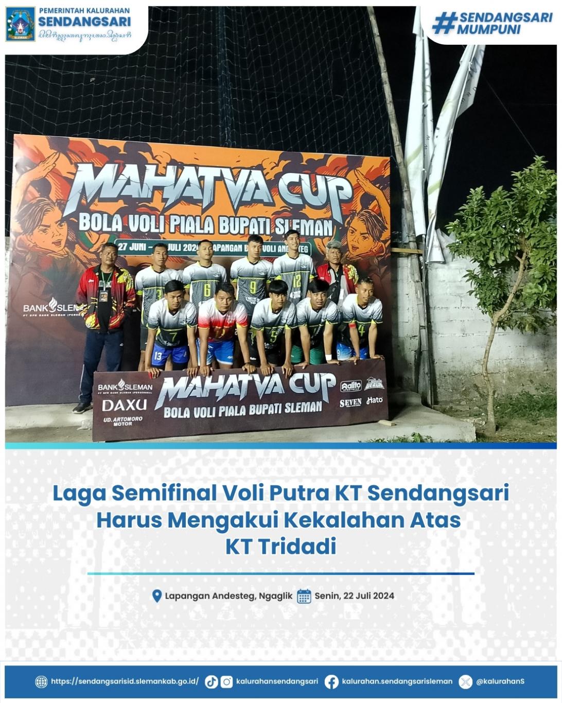 Laga Semifinal Voli Putra KT Sendangsari Harus Mengakui Kekalahan Atas KT Tridadi