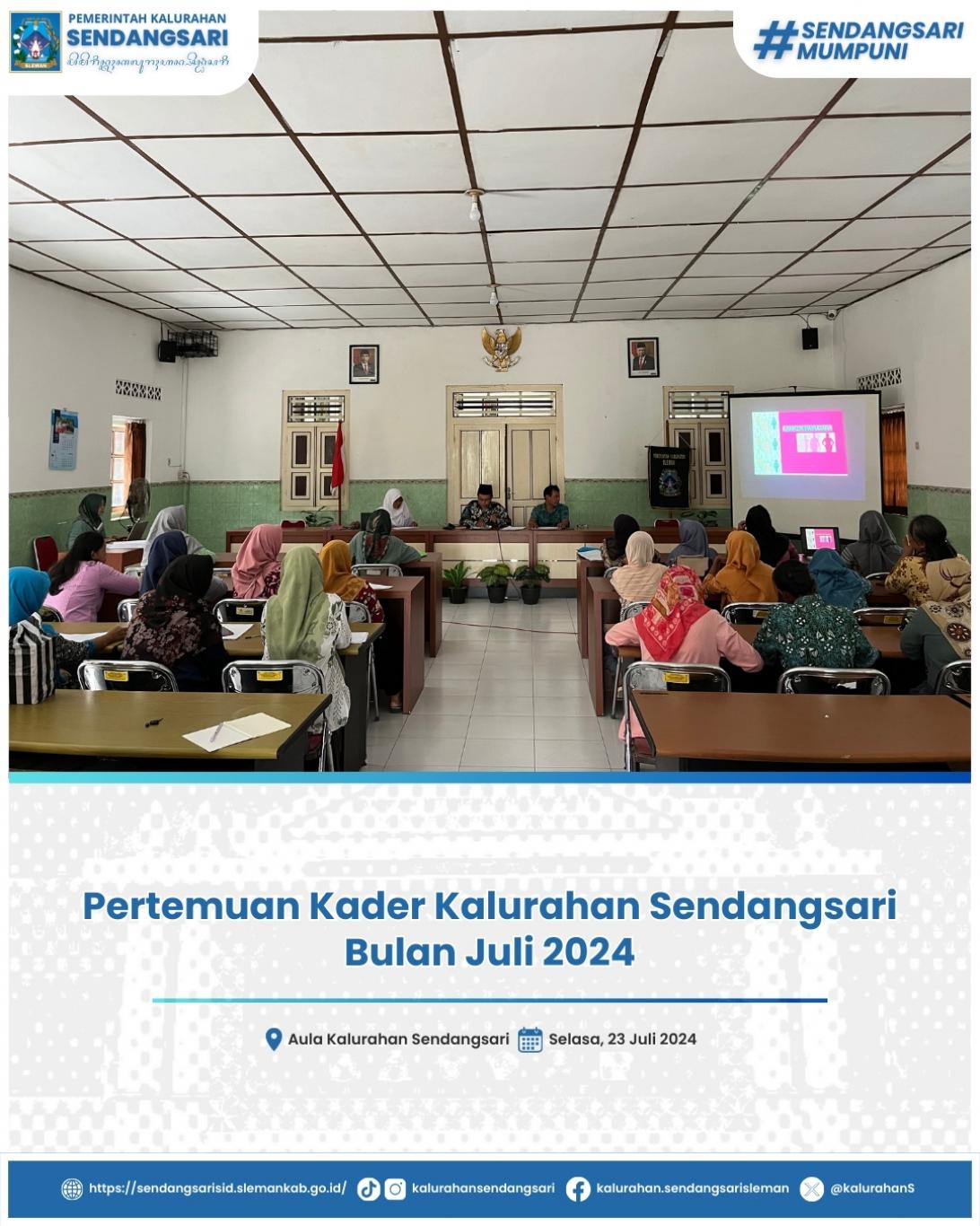 Pertemuan Kader Kalurahan Sendangsari Bulan Juli 2024