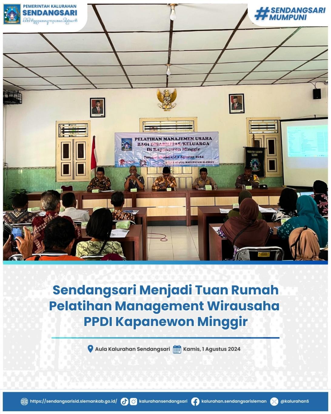 Sendangsari Menjadi Tuan Rumah Pelatihan Management Wirausaha PPDI Kapanewon Minggir