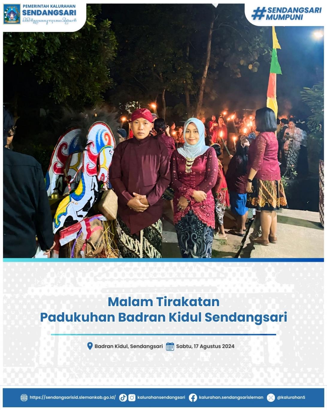 Malam Tirakatan Padukuhan Badran Kidul Kalurahan Sendangsari