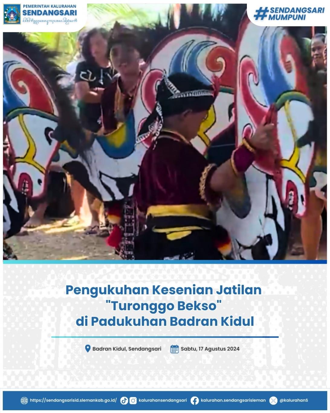 Pengukuhan Kesenian Jatilan Turonggo Bekso di Padukuhan Badran Kidul