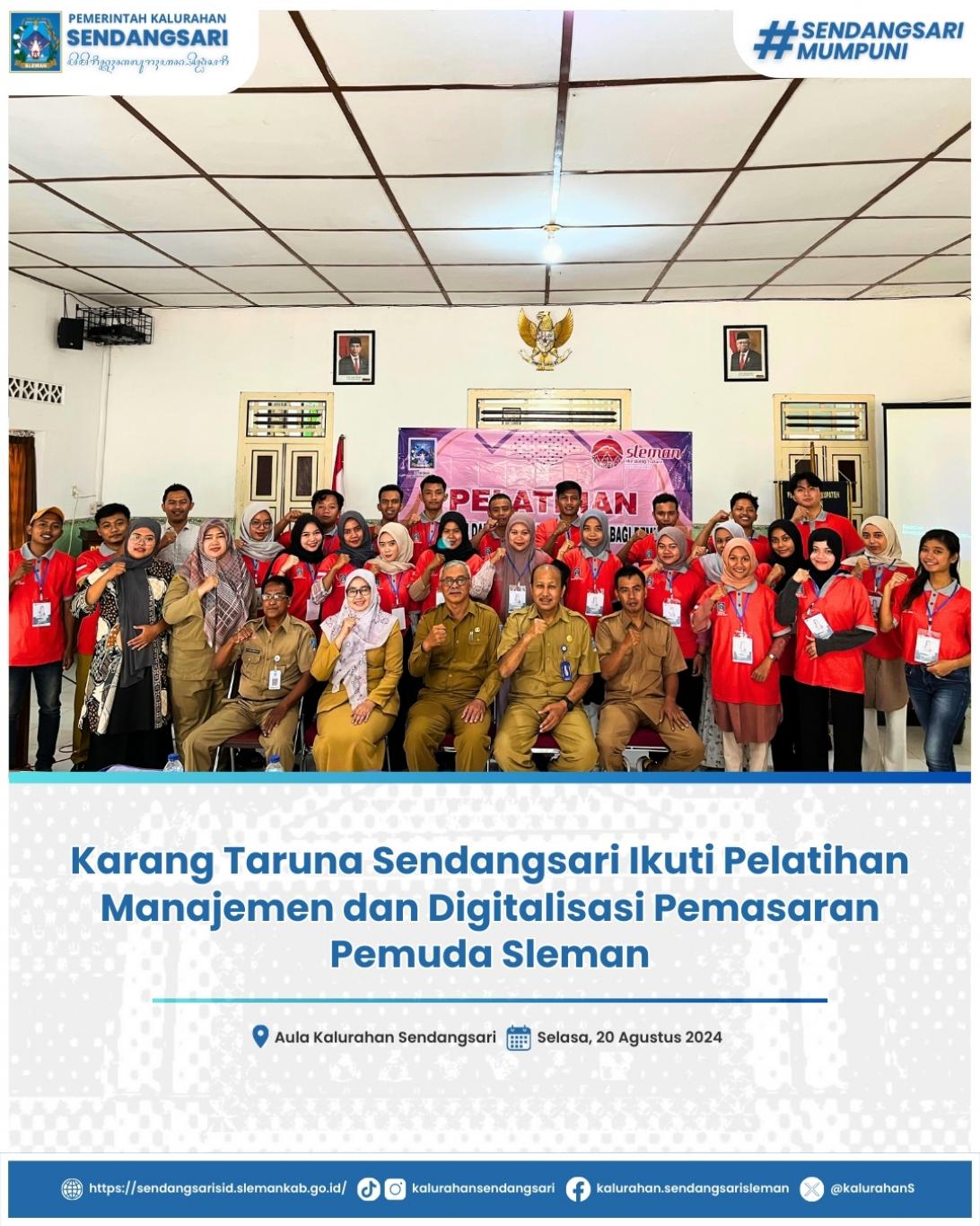 Karang Taruna Sendangsari Ikuti Pelatihan Manajemen dan Digitalisasi Pemasaran Pemuda Sleman