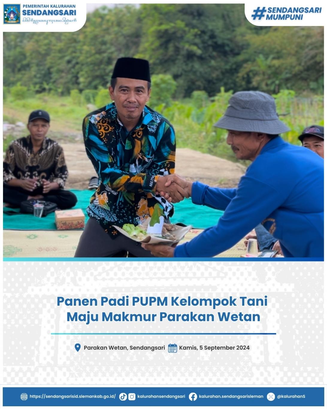 Panen Padi PUPM Kelompok Tani Maju Makmur Parakan Wetan