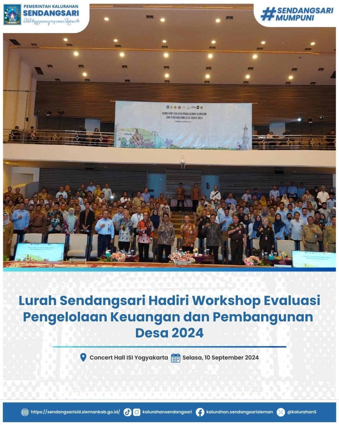 Lurah Sendangsari Hadiri Workshop Evaluasi Pengelolaan Keuangan dan Pembangunan Desa 2024