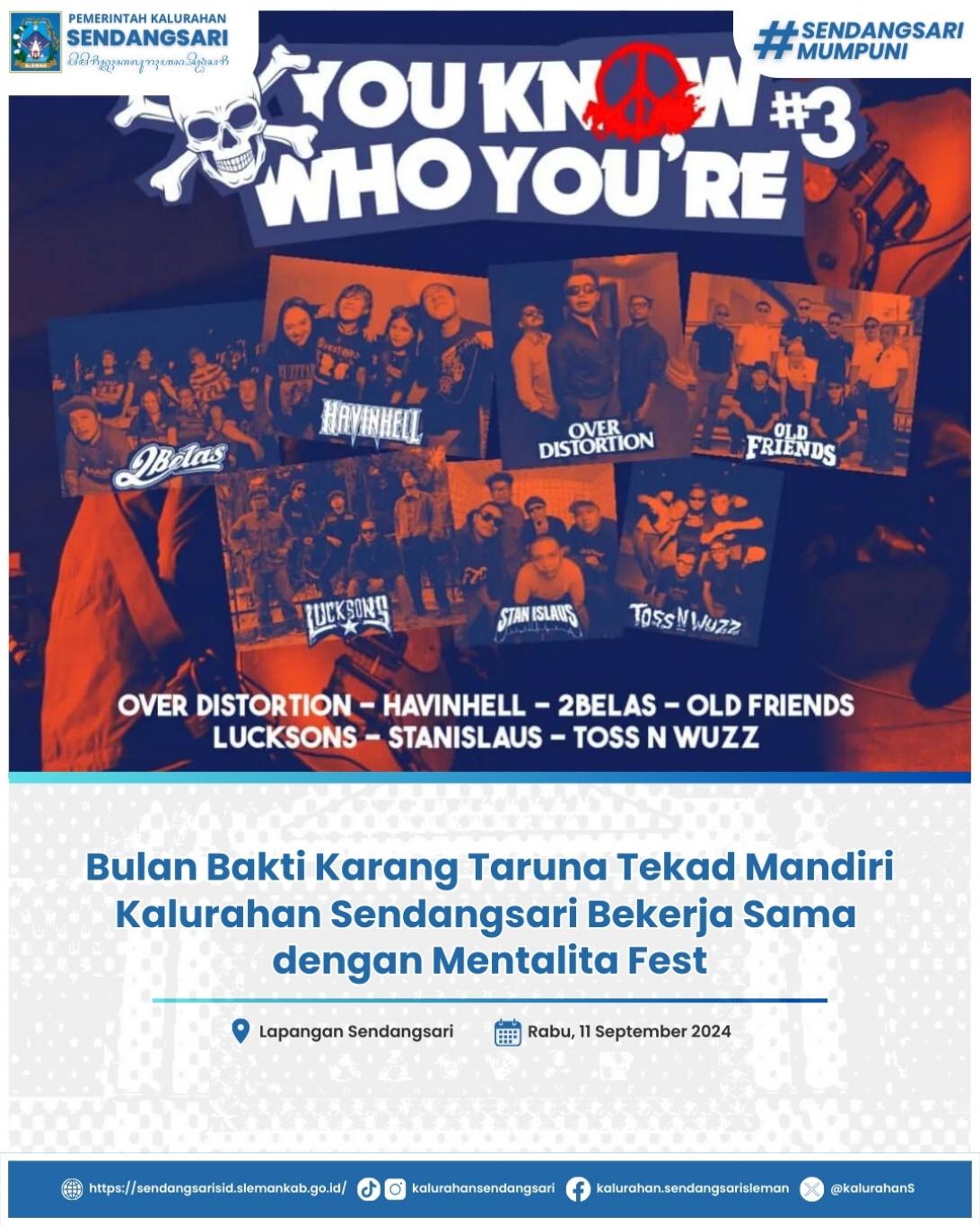 Bulan Bakti Karang Taruna Tekad Mandiri Kalurahan Sendangsari Bekerja Sama dengan Mentalita Fest