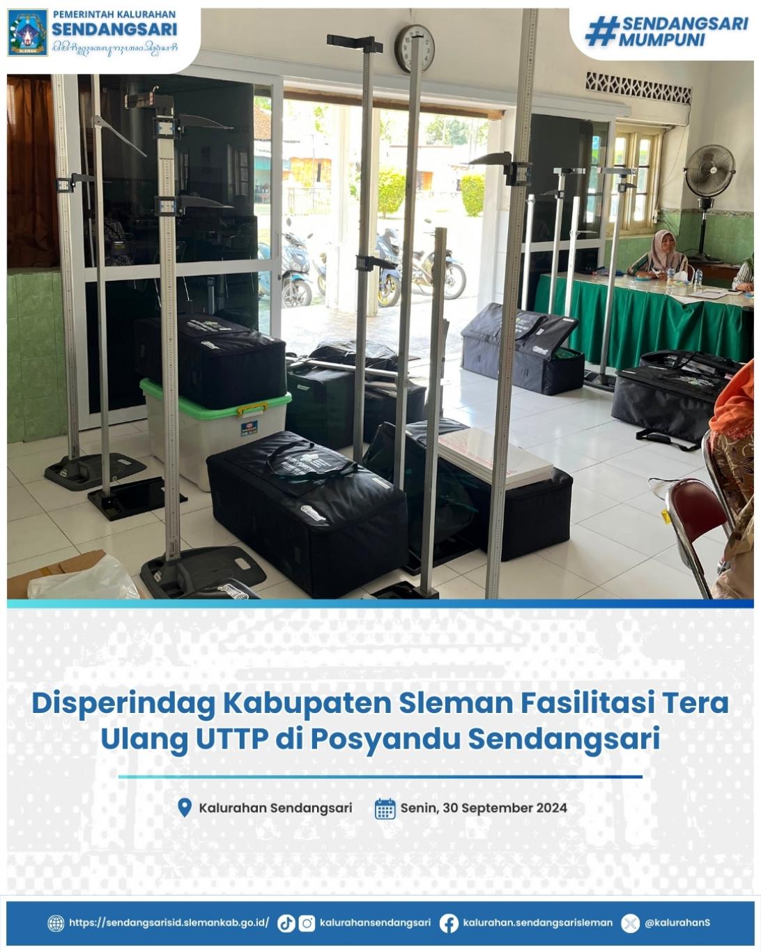 Disperindag Kabupaten Sleman Fasilitasi Tera Ulang UTTP di Posyandu Sendangsari