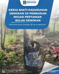 Kerja Bakti Padukuhan Denokan XII Perbaikan Irigasi Pertanian Bulak Denokan