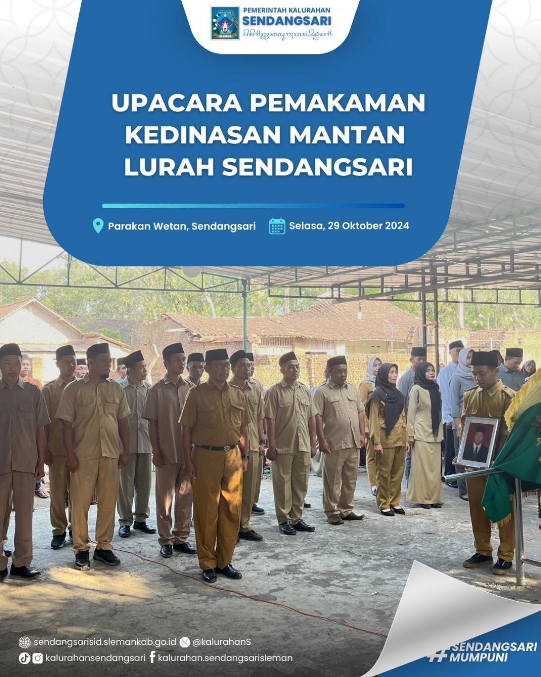 Upacara Pemakaman Kedinasan Mantan Lurah Sendangsari