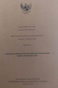 APBKal TA 2025 Kalurahan Sendangari