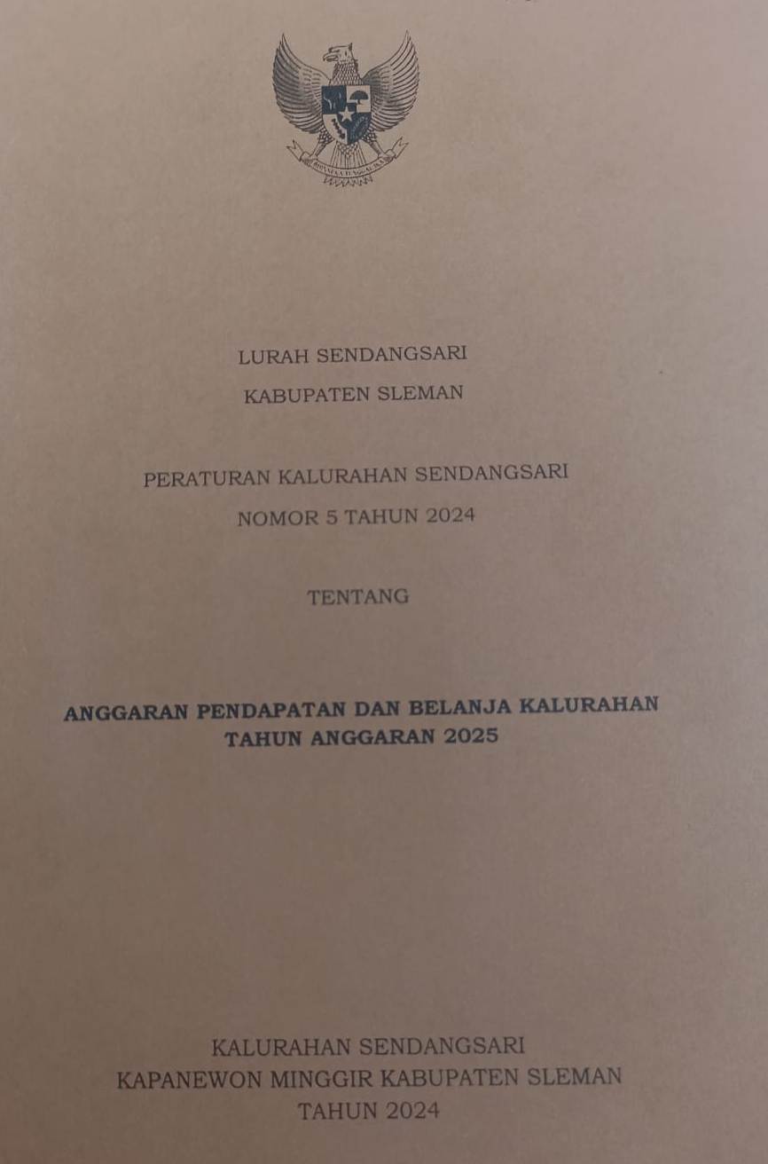 APBKal TA 2025 Kalurahan Sendangari