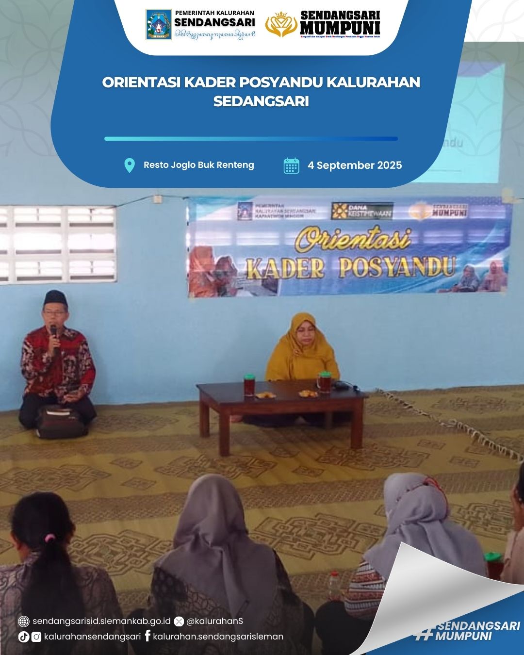 ORIENTASI KADER POSYANDU KALURAHAN SENDANGSARI