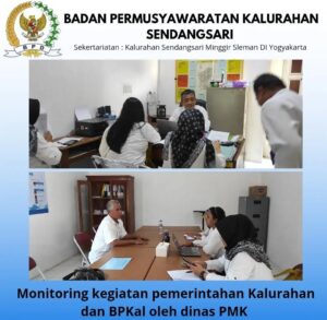 MONITORING DARI DINAS PEMBERDAYAAN MASYARAKAT DAN KALURAHAN