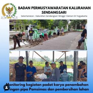 MONITORING KEGIATAN PADAT KARYA DI WILAYAH KALURAHAN SENDANGSARI