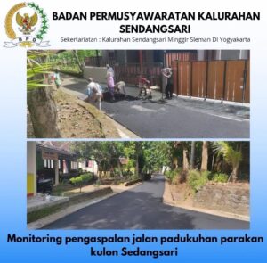 MONITORING KEGIATAN PENGASPALAN JALAN PADUKUHAN PARAKAN KULON