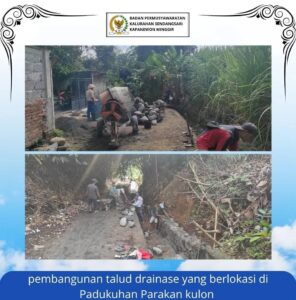 MONITORING KEGIATAN PEMBANGUNAN TALUD DARINASE