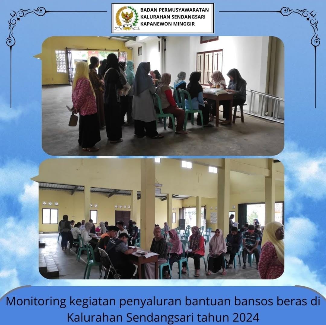 MONITORING BANSOS BERAS DI KALURAHAN SENDANGSARI
