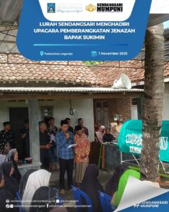 LURAH SENDANGSARI MENGHADIRI UPACARA PEMBERANGKATAN JENAZAH ALMARHUM BAPAK SUKIMIN