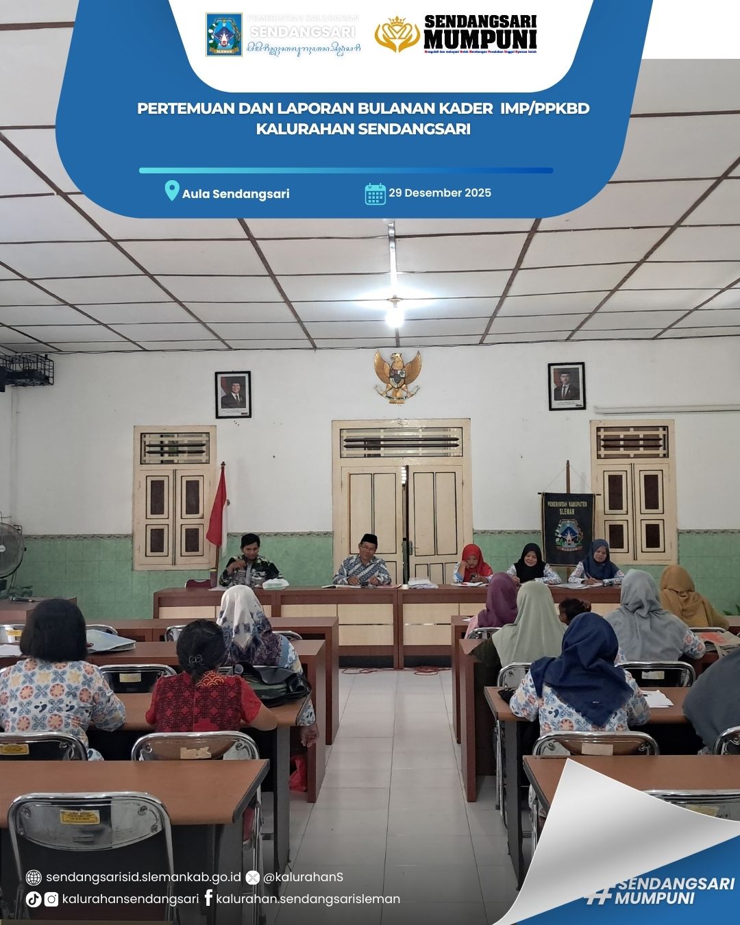PERTEMUAN DAN LAPORAN BULANAN KADER IPM / PPKBD KALURAHAN SENDANGSARI