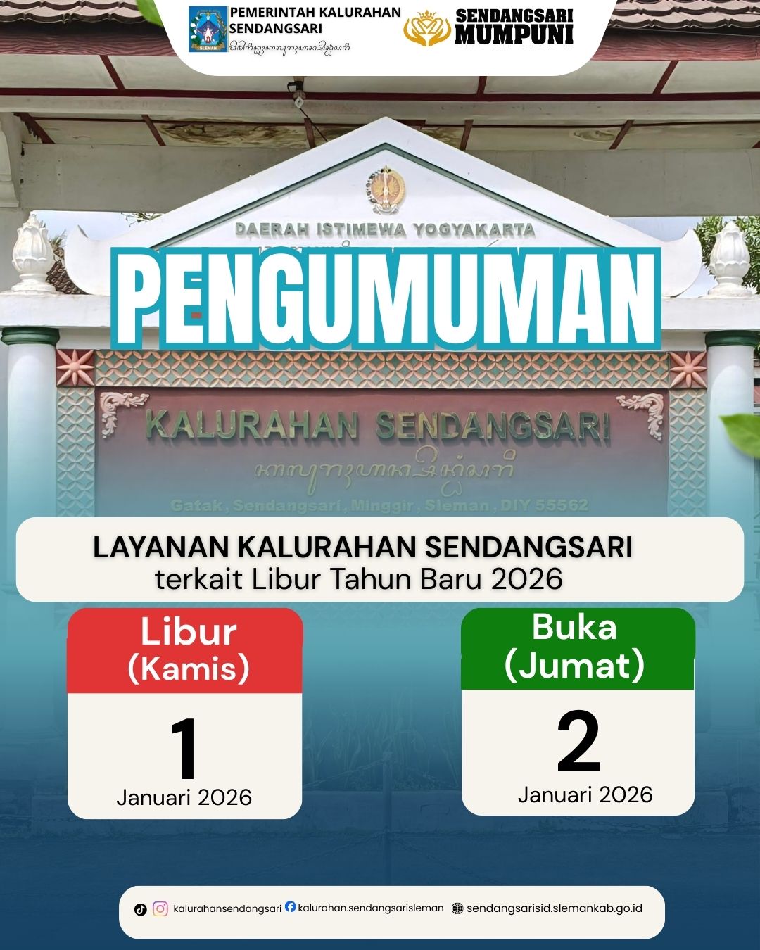 PENGUMUMAN LIBUR TAHUN BARU