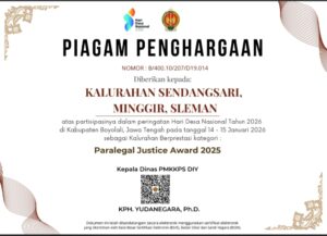 KALURAHAN SENDANGSARI MENDAPATKAN PENGHARGAAN KALURAHAN BERPRESTASI DALAM PERINGATAN HARI DESA NASIONAL