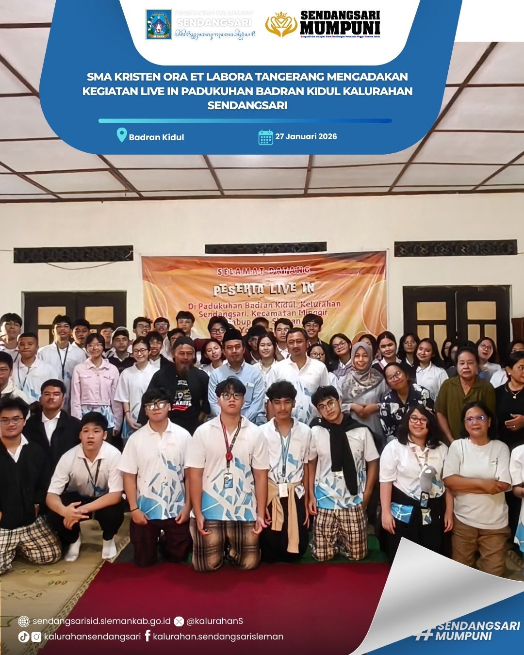 SMA ORA ET LABORA TANGERANG MENGADAKAN KEGIATAN LIVE IN PADUKUHAN BADRAN KIDUL
