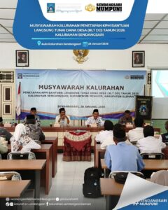 MUSYAWARAH KALURAHAN SENDANGSARI PENETAPAN KPM BANTUAN LANGSUNG TUNAI DANA DESA (BLT DD) TAHUN 2026 KALURAHAN SENDANGSARI