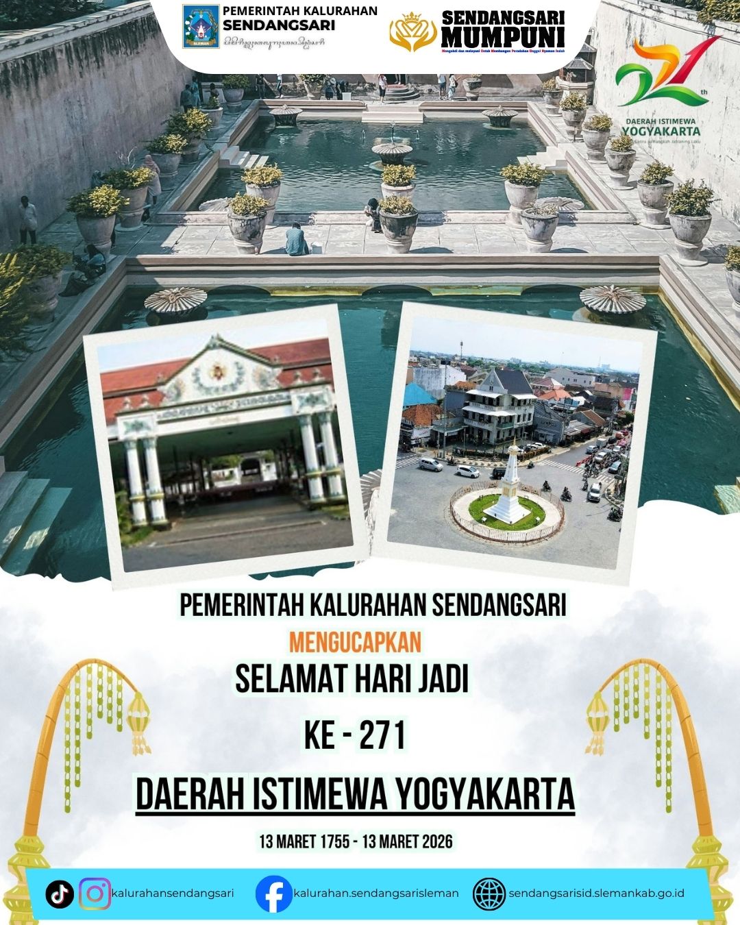 SELAMAT HARI JADI DAERAH ISTIMEWA YOGYAKARTA