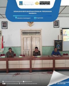 SOSIALISASI BSPS (BANTUAN STIMULAN PERUMAHAN SWADAYA) KALURAHAN SENDANGSARI
