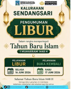PENGUMUMAN LIBUR PELAYANAN KALURAHAN KALURAHAN