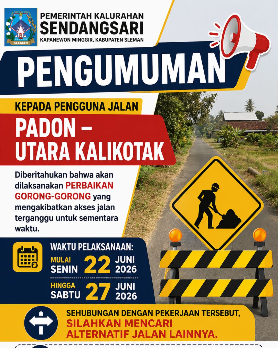 ​PENGUMUMAN PENGALIHAN ARUS LALU LINTAS